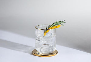 Tight Optic Tumbler, Gold Rim
