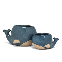 Load image into Gallery viewer, Blue Whale Planter, Small
