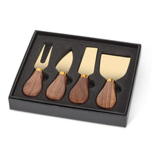 Load image into Gallery viewer, Walnut Handled Cheese Knives, Set of 4
