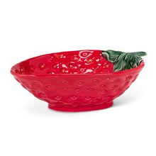 Load image into Gallery viewer, Strawberry &amp; Leaf Low Bowl
