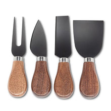 Load image into Gallery viewer, walnut Handled Cheese Knives, Set 4

