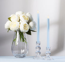 Load image into Gallery viewer, Ridged Taper Candles, Blue, Set 2
