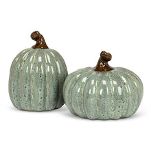 Load image into Gallery viewer, Sage Low Ceramic Pumpkin
