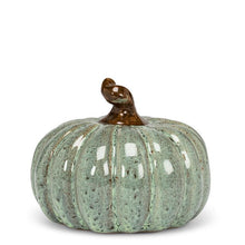 Load image into Gallery viewer, Sage Low Ceramic Pumpkin
