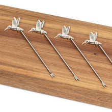 Load image into Gallery viewer, Celeste Serving Board with Hummingbird Picks
