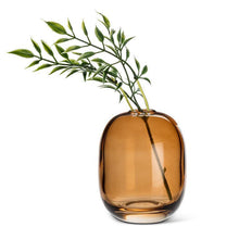 Load image into Gallery viewer, Amber Barrel Bud Vase, Oval
