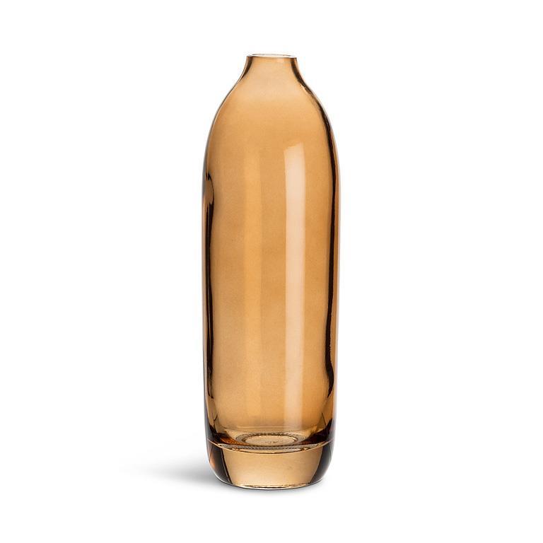 Amber Barrel Bud Vase, Tall