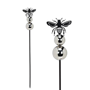 Bee Planter/Garden Stake with Gazing Ball