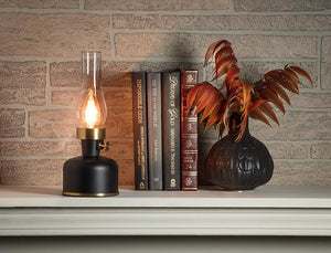 Black Chimney LED Lantern