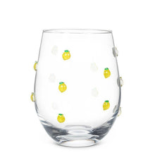 Load image into Gallery viewer, Lemon Stemless Glass
