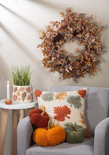 Load image into Gallery viewer, Oak Leaf + Pinecone Wreath
