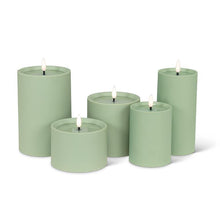 Load image into Gallery viewer, Indoor/Outdoor LED Green Candle, 4 x 4"
