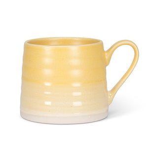 Yellow Ridged Mug