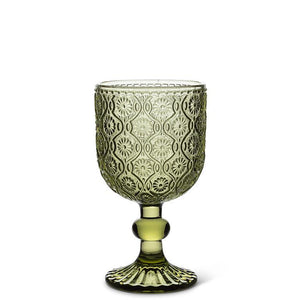 Shasta Olive White Wine Goblet