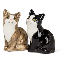 Load image into Gallery viewer, Sitting Cat Pair Salt &amp; Pepper

