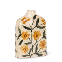 Load image into Gallery viewer, Yellow Floral Flat Vase
