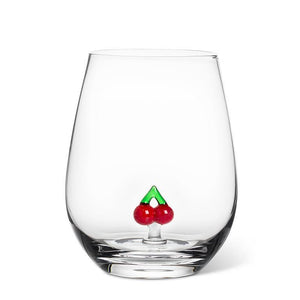 Cherry Icon Stemless Glass