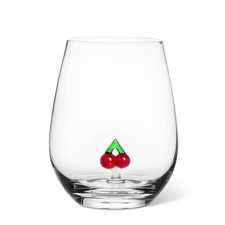 Cherry Icon Stemless Glass
