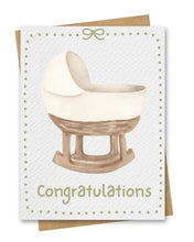 Load image into Gallery viewer, Congratulations Baby Bassinette Card
