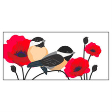 Load image into Gallery viewer, Birds and Poppies Flocked Coir Sassafras
