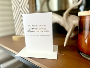 22 Minute Skin Care Birthday Card