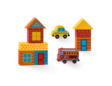 Load image into Gallery viewer, Crocodile Creek Busy City Mini Wood Block Playset

