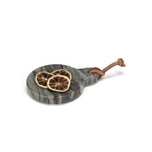Load image into Gallery viewer, Round Spoon Rest/Dish with Loop, Black Marble
