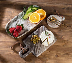 Rectangle Serving Board with Loop, Brown