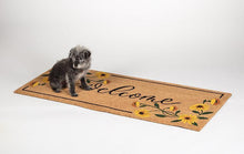 Load image into Gallery viewer, Long Welcome Doormat with Sunflowers
