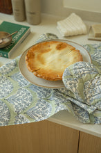 Load image into Gallery viewer, Sakura Block Print Tea Towel, Green
