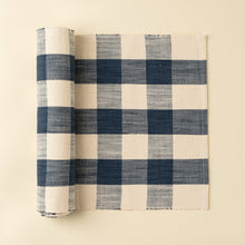 Load image into Gallery viewer, Grace Gingham Table Runner - 108"L, Dark Blue
