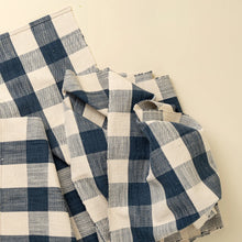 Load image into Gallery viewer, Grace Gingham Table Runner - 108"L, Dark Blue
