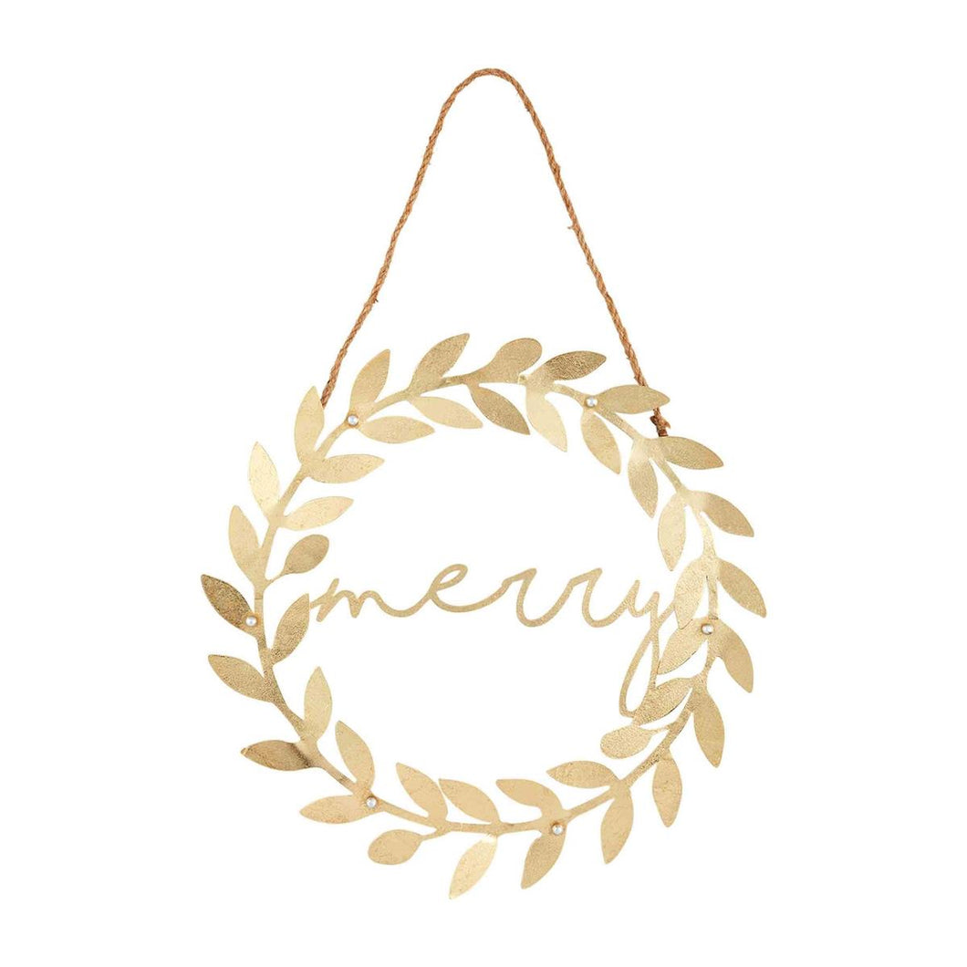 Merry Gold Wreath Hanger