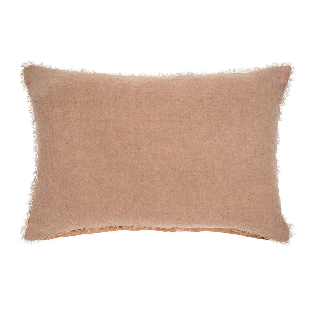 Lina Linen Lumbar Cushion, Peony