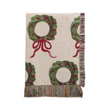 Load image into Gallery viewer, Wreath Jacquard Throw
