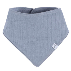Muslin Bandana Bibs, Blue 4 Pack