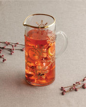 Load image into Gallery viewer, Gold Snowflake Glass Pitcher
