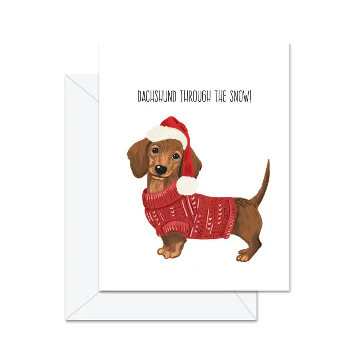 Dachshund Through The Snow Card