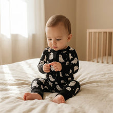 Load image into Gallery viewer, Midnight Mischief Baby Romper
