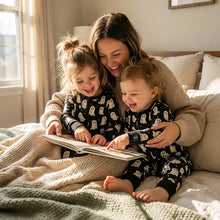 Load image into Gallery viewer, Midnight Mischief Baby Romper
