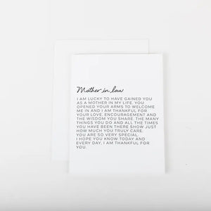 Dear Mother-in-Law Card