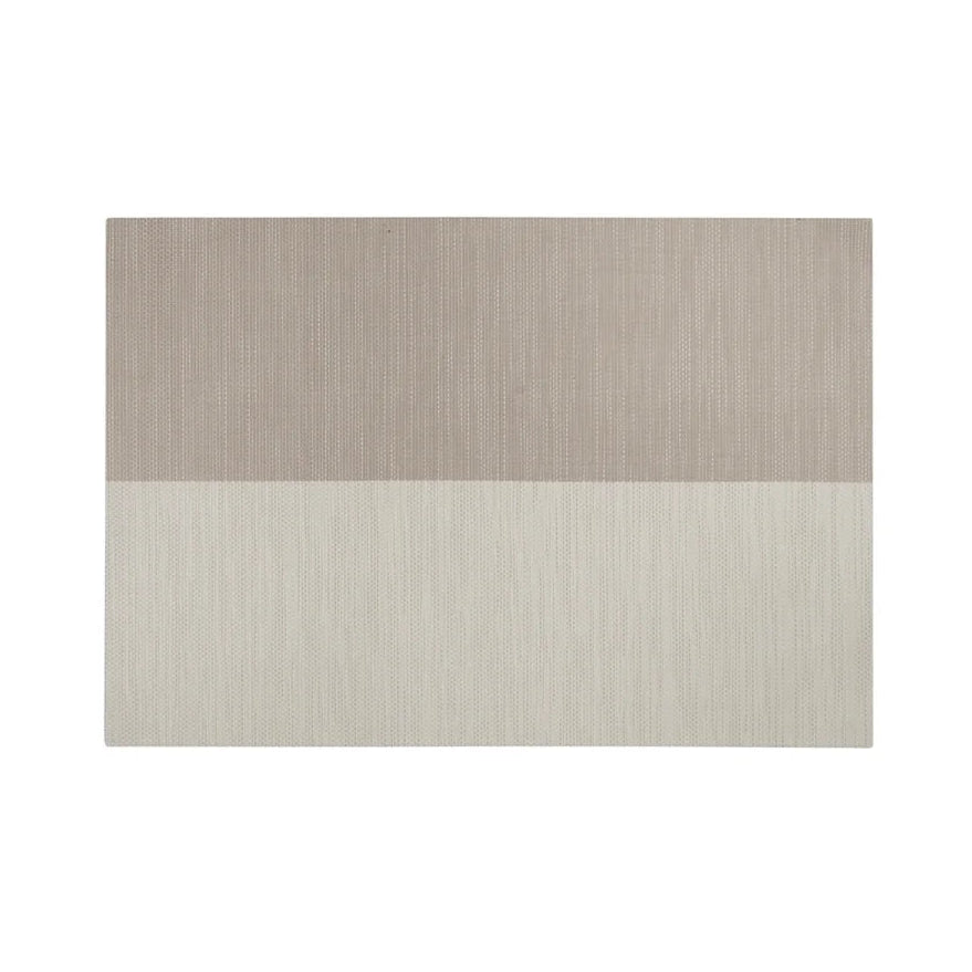 Divide Vinyl Placemat, Linen + White