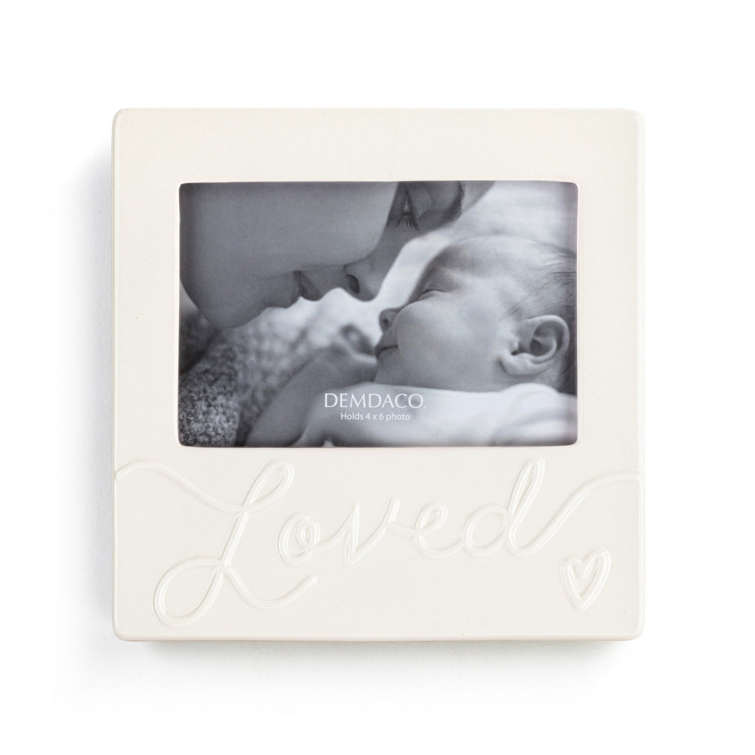 Luxurious Baby Loved Cream Photo Frame