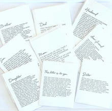 Load image into Gallery viewer, Letter to My Husband Card
