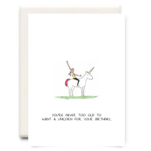 Want a Unicorn Birthday Card
