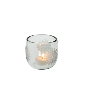 Daisy Glass Votive, Medium