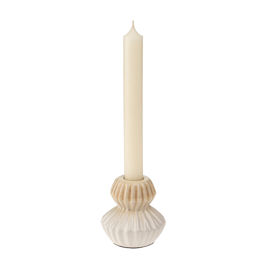Poppy Taper Holder, Cream