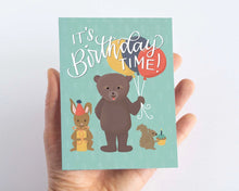 Load image into Gallery viewer, Woodland Kids Birthday Card
