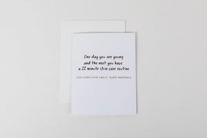 22 Minute Skin Care Birthday Card