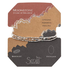 Load image into Gallery viewer, Delicate Stone Necklace/ Bracelet- Moonstone &amp; Silver

